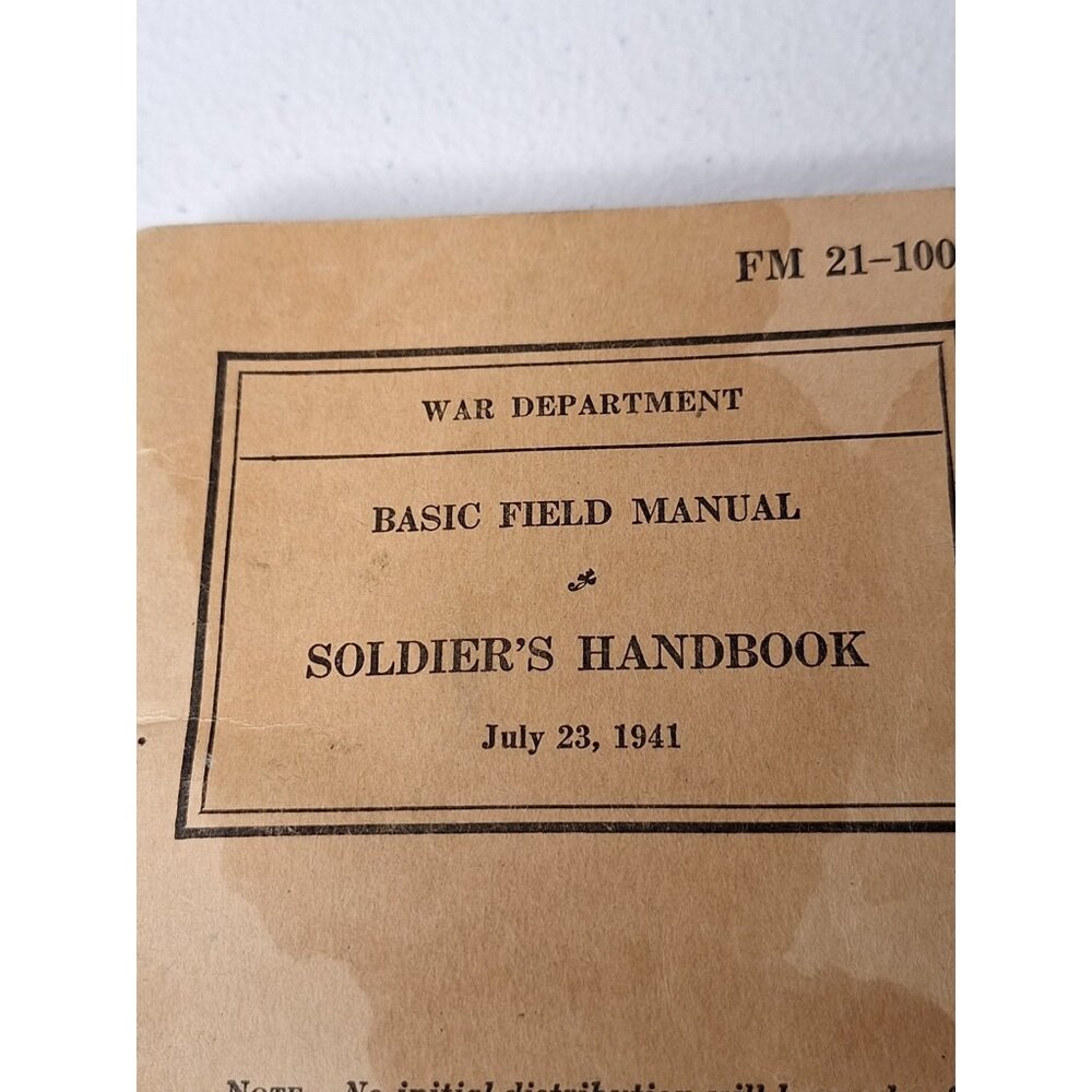 WW2 War Department Basic Field Manual Soldiers Handbook 1941 Original C - Picture 3 of 8